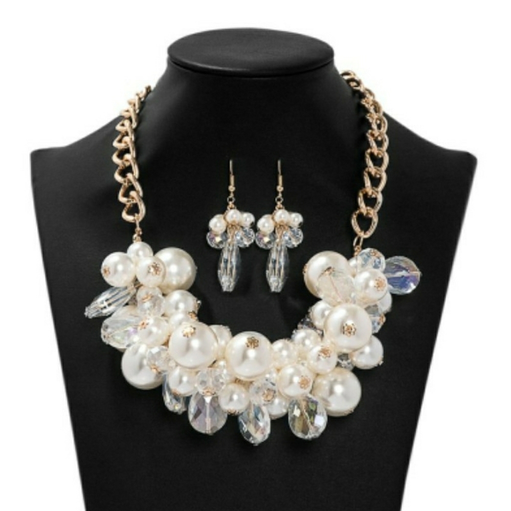 necklace and earrings